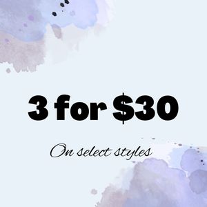 3 for $30 clothing bundles